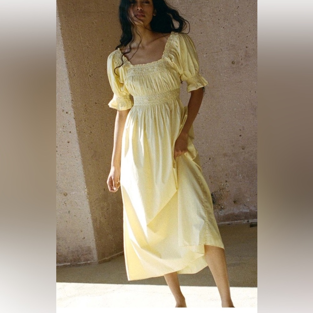Doen eclipse midi dress in wild honeysuckle